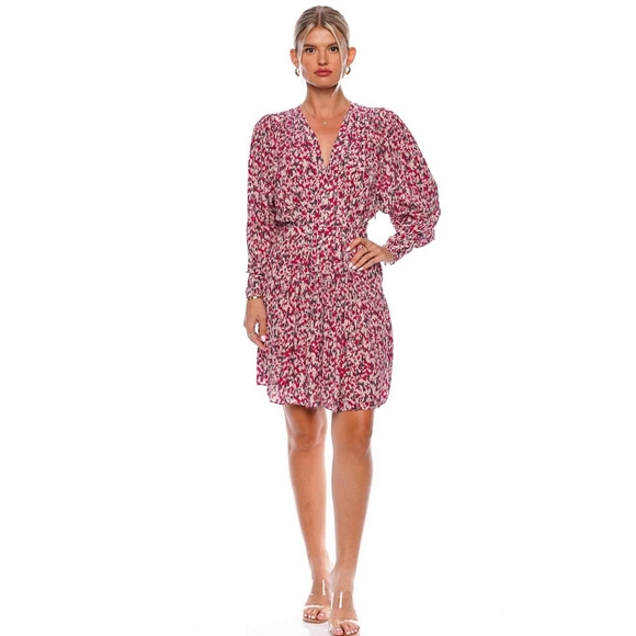 ISABEL MARANT ARONE PINTED MINI DRESS Womens Size 38 Medium - Picture 1 of 7